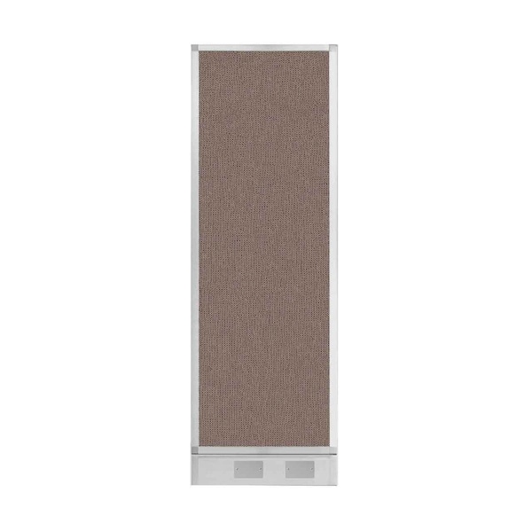 Hush Panel Configurable Cubicle Partition 2' x 6' Latte Fabric w/ Cable Channel